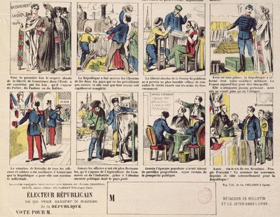 Republican propaganda in support of the foundation of the Third Republic, c.1881 by French School